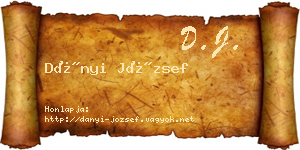 Dányi József névjegykártya